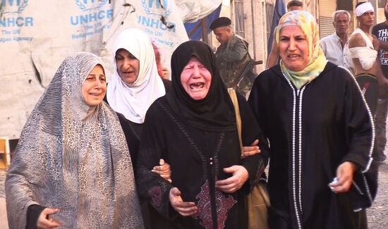 Aftermath of shelling in Deir ez-Zor's Al-Qusur district