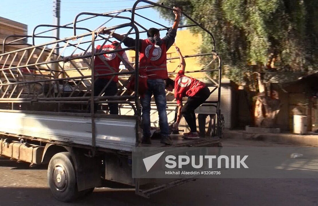 Aftermath of shelling in Deir ez-Zor's Al-Qusur district