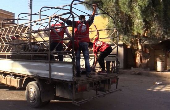 Aftermath of shelling in Deir ez-Zor's Al-Qusur district