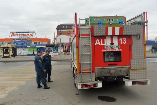 Vostochny market in Rostov-on-Don catches fire