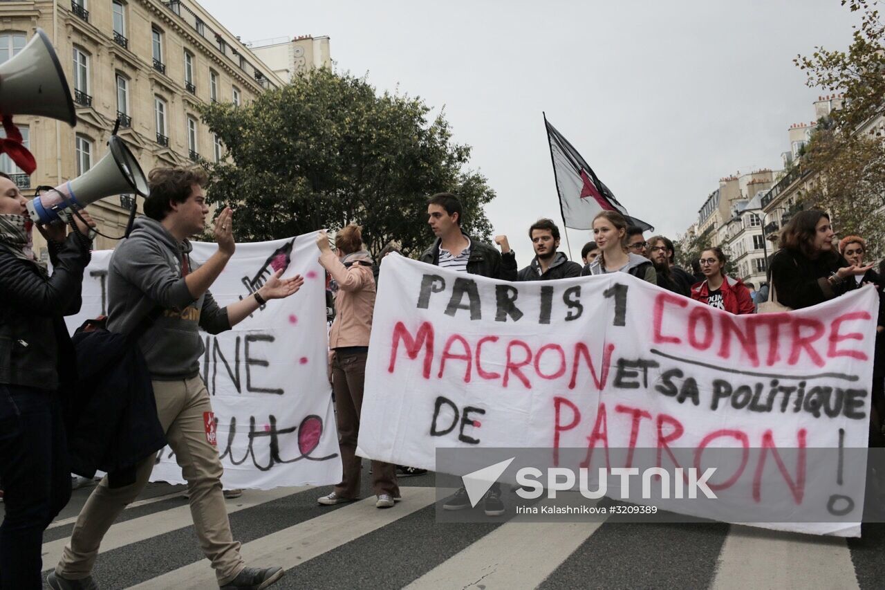 Protest rally against labor reform in Paris