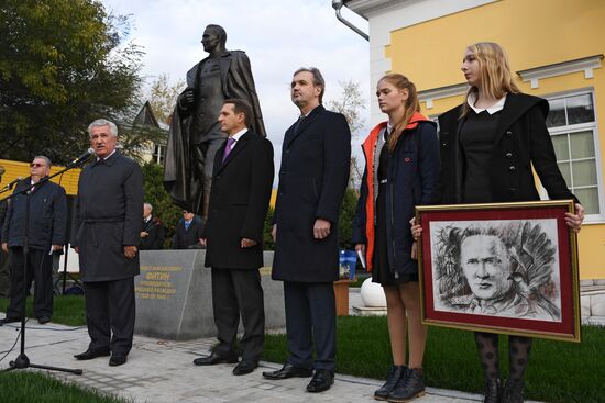 Opening of monument to head of Soviet foreign intelligence during Great Patriotic War Pavel Fitin