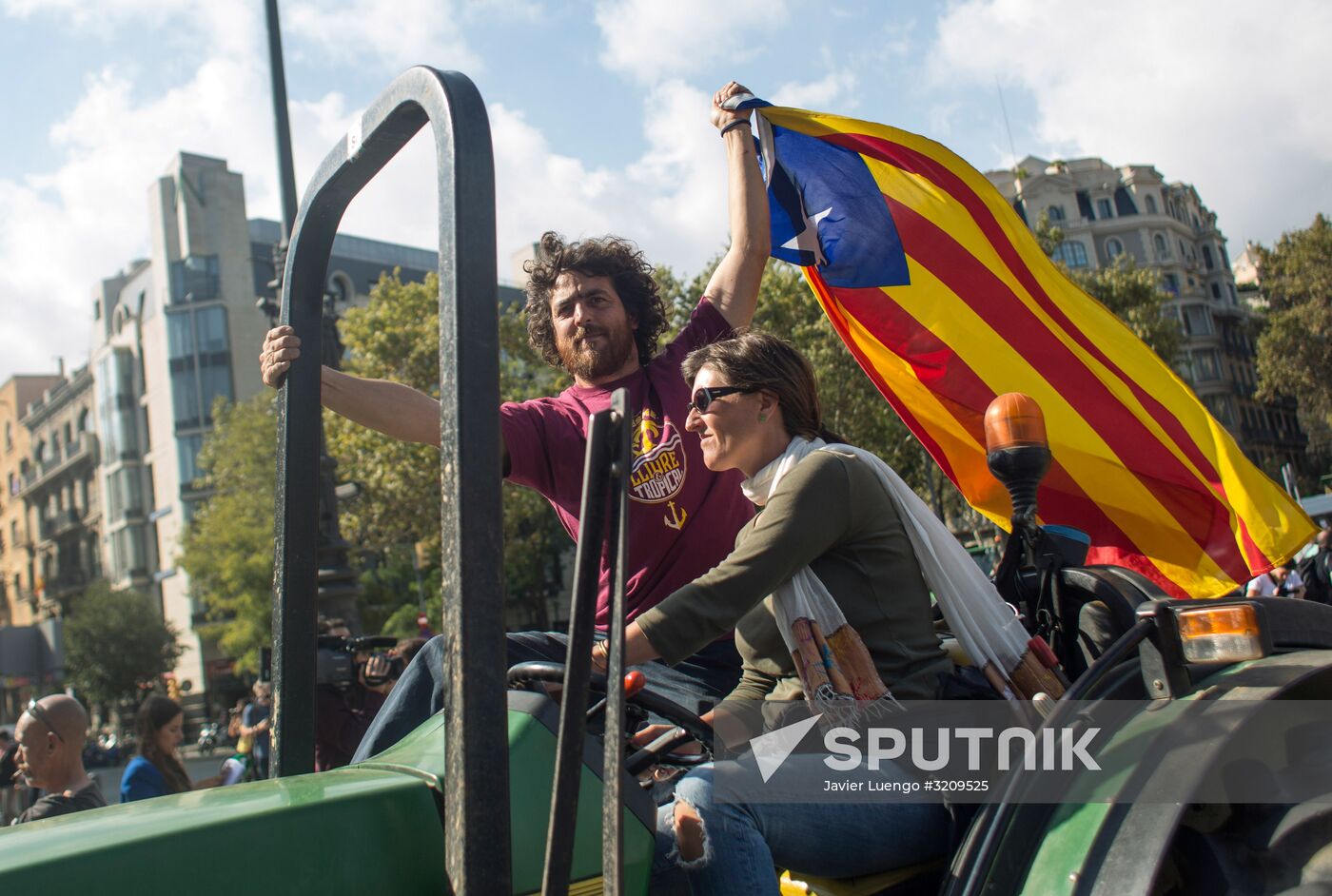 Situation outside Parliament of Catalonia in Barcelona