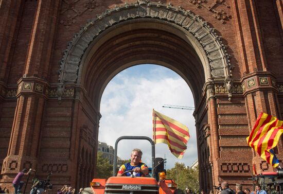 Situation outside Parliament of Catalonia in Barcelona