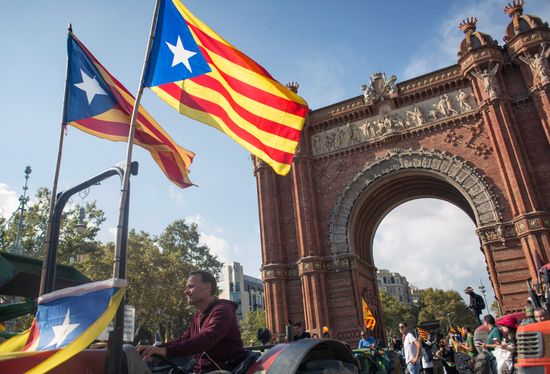 Situation outside Parliament of Catalonia in Barcelona