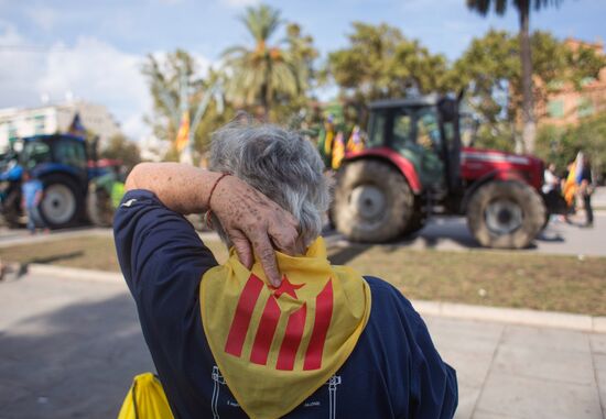 Situation outside Parliament of Catalonia in Barcelona