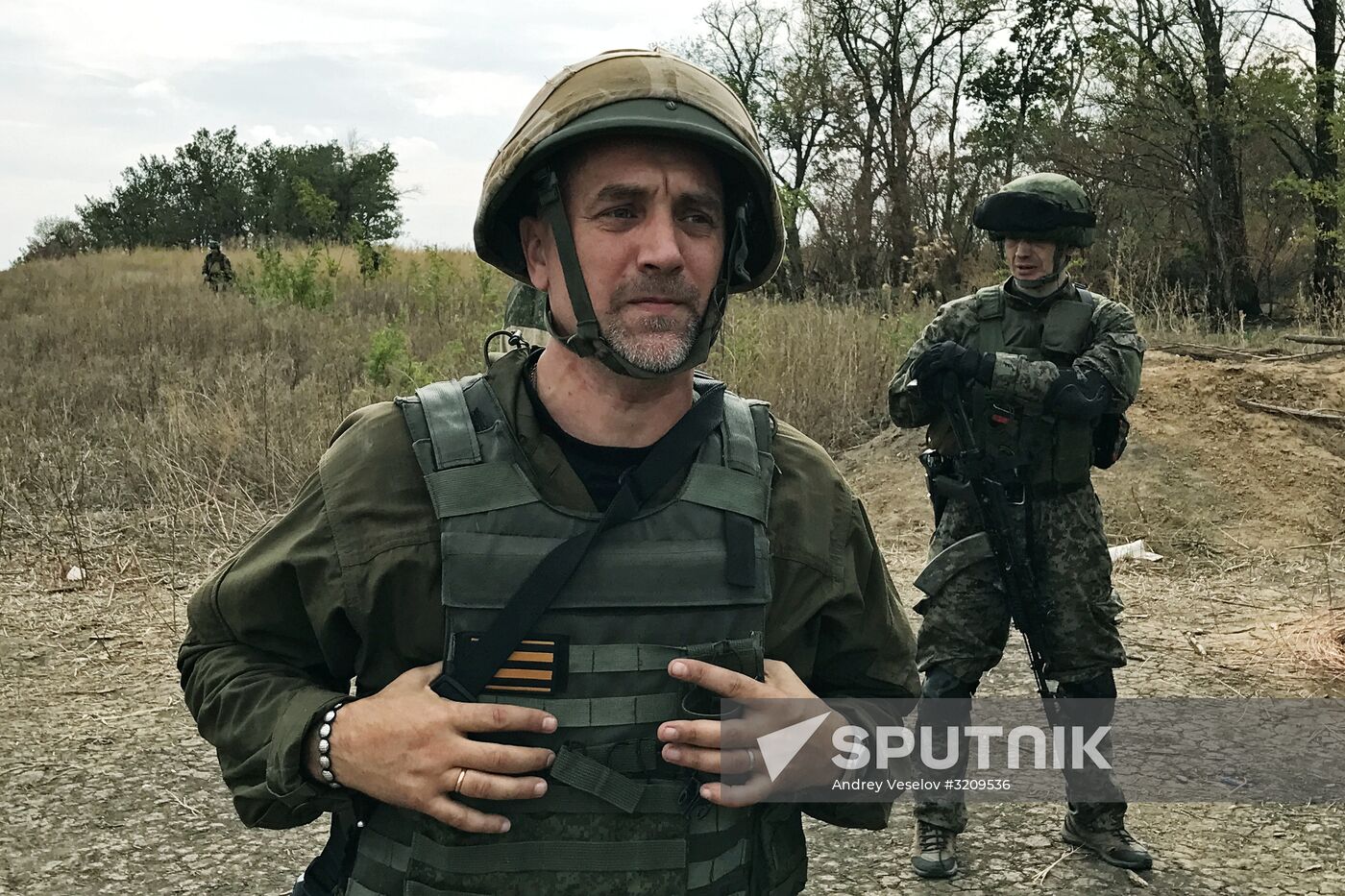 Servicemen at Donetsk People's Republic's special purpose regiment