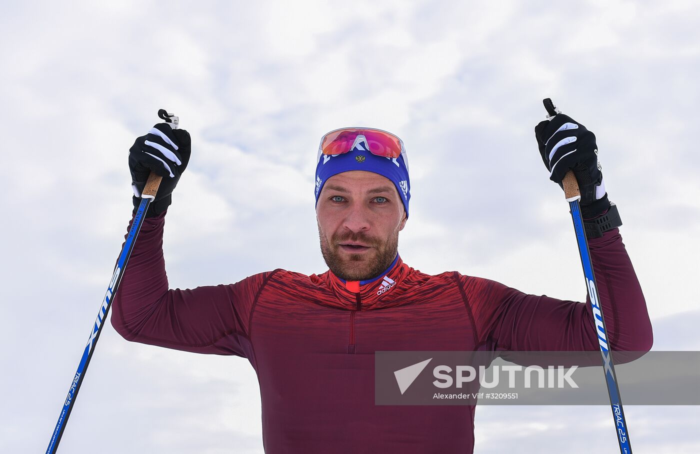 Cross-country skiing. Training session of Russia's national team