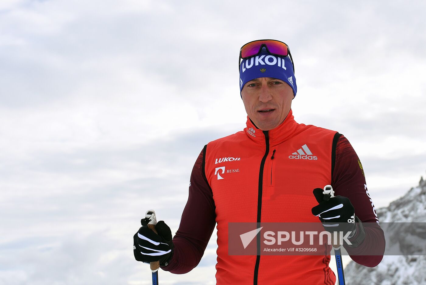 Cross-country skiing. Training session of Russia's national team