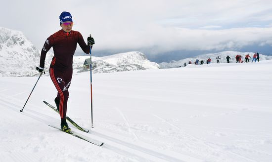 Cross-country skiing. Training session of Russia's national team