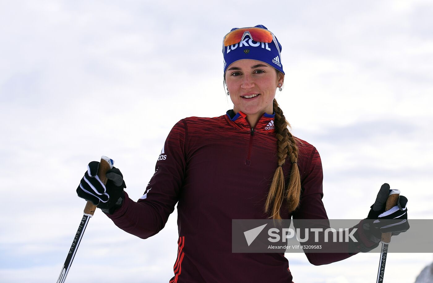 Cross-country skiing. Training session of Russia's national team