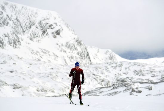 Cross-country skiing. Training session of Russia's national team