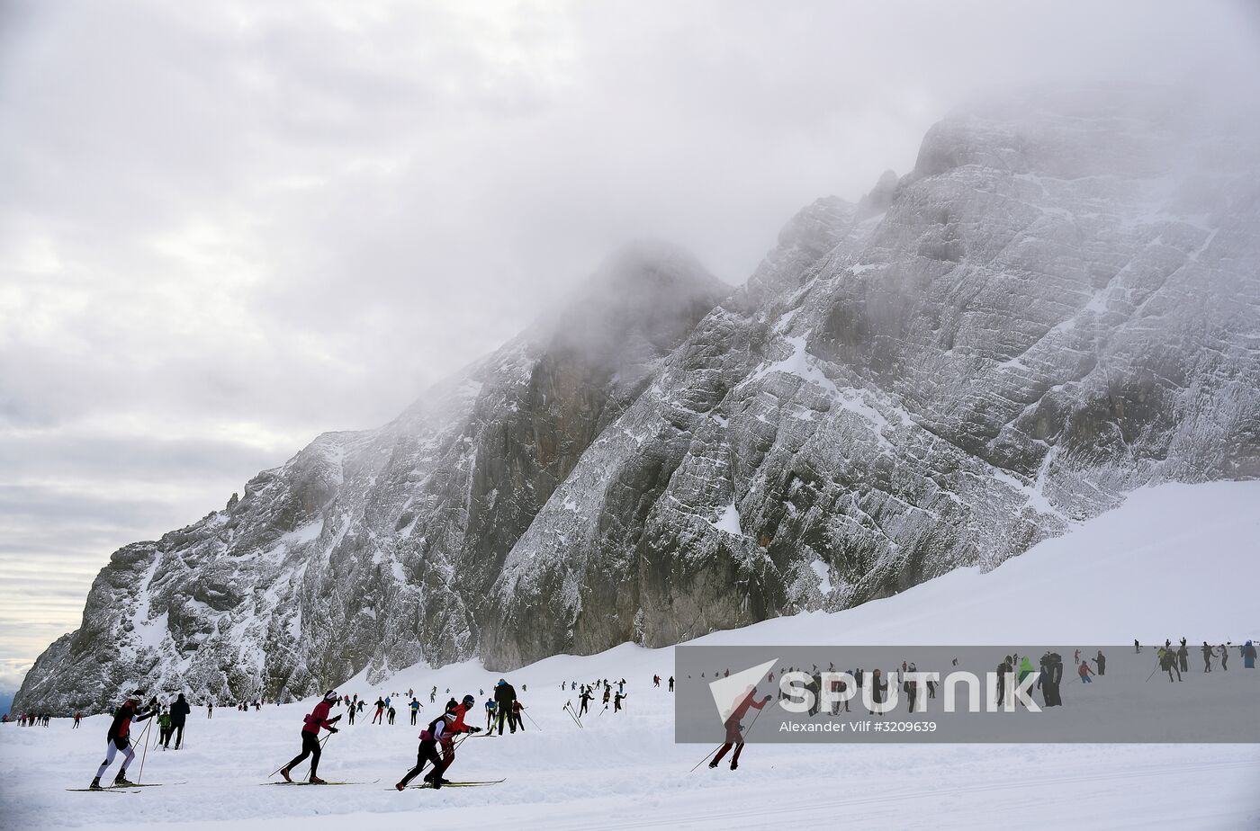 Cross-country skiing. Training session of Russia's national team