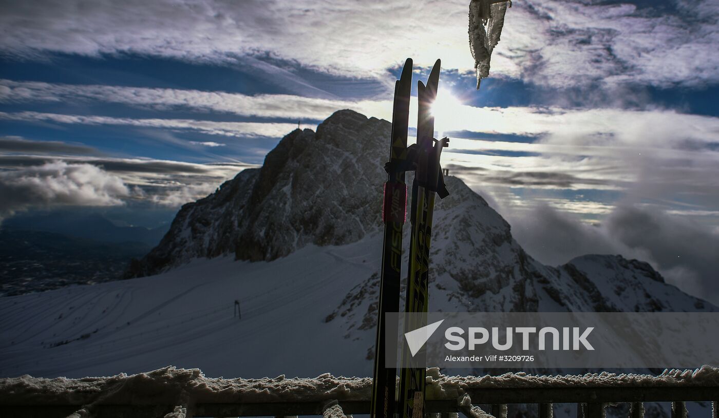 Cross-country skiing. Training session of Russia's national team