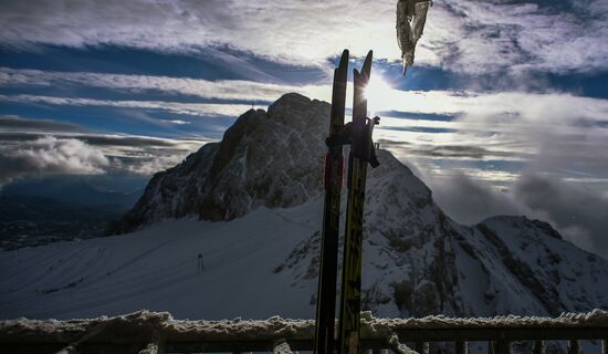 Cross-country skiing. Training session of Russia's national team