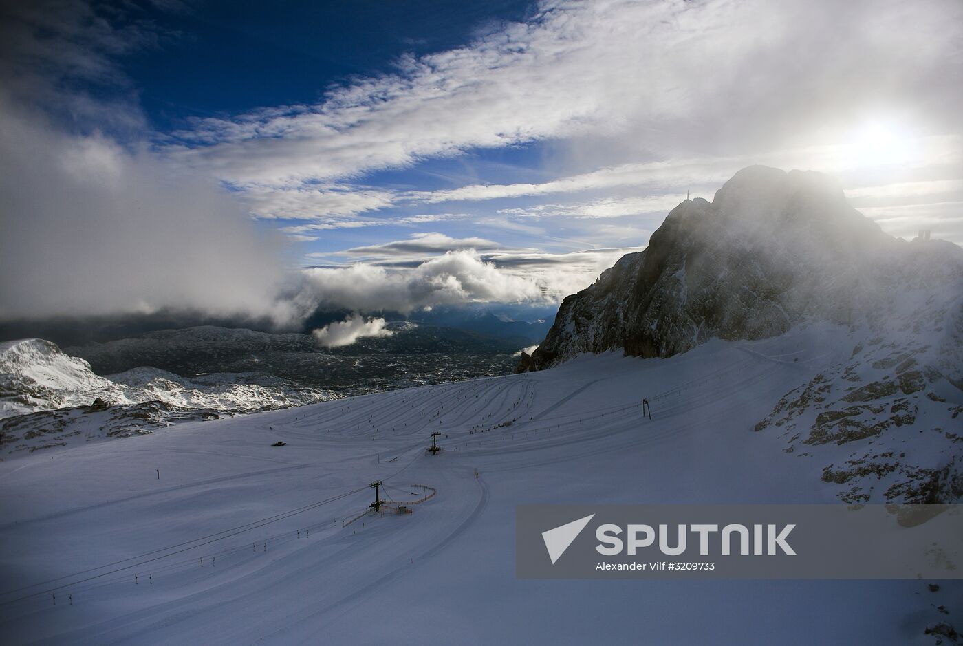 Cross-country skiing. Training session of Russia's national team