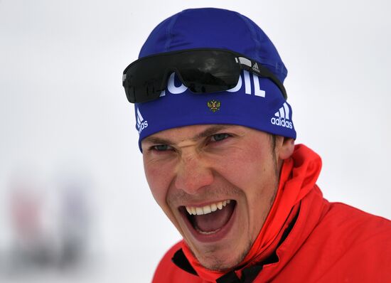 Cross-country skiing. Training session of Russia's national team