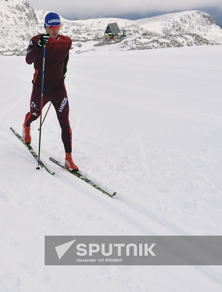 Cross-country skiing. Training session of Russia's national team