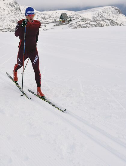 Cross-country skiing. Training session of Russia's national team