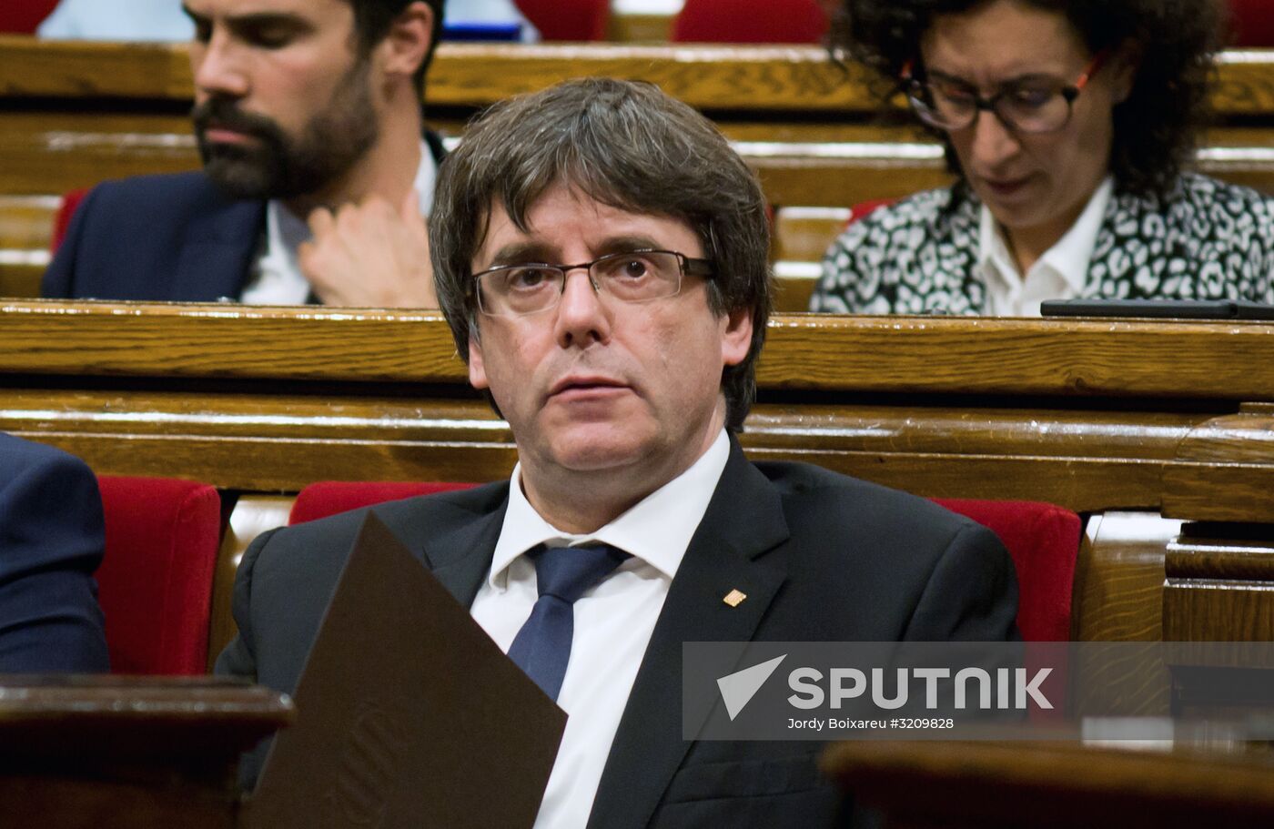 Situation outside Parliament of Catalonia in Barcelona