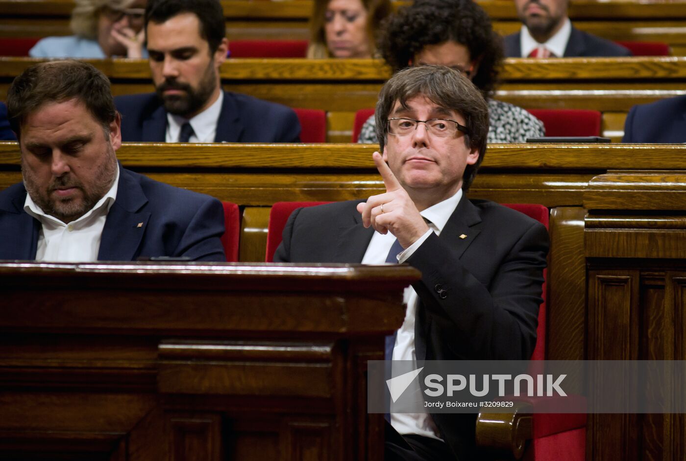 Situation outside Parliament of Catalonia in Barcelona