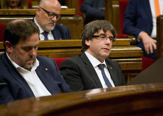 Situation outside Parliament of Catalonia in Barcelona