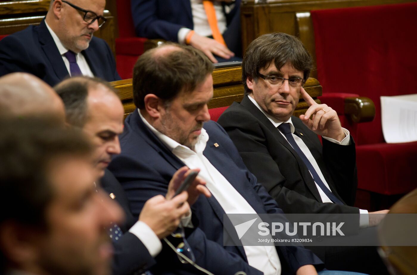 Situation outside Parliament of Catalonia in Barcelona