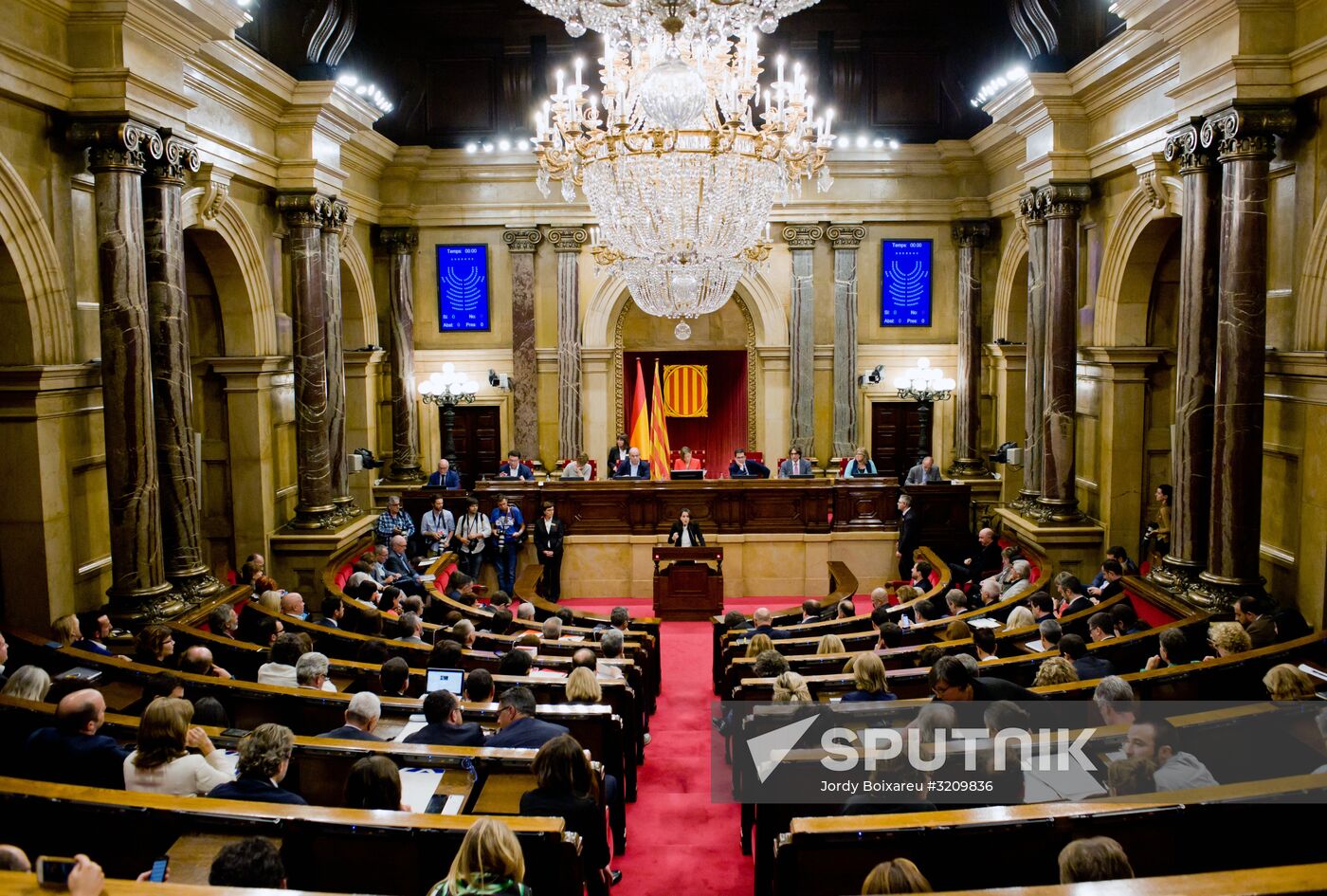 Situation at Parliament of Catalonia in Barcelona