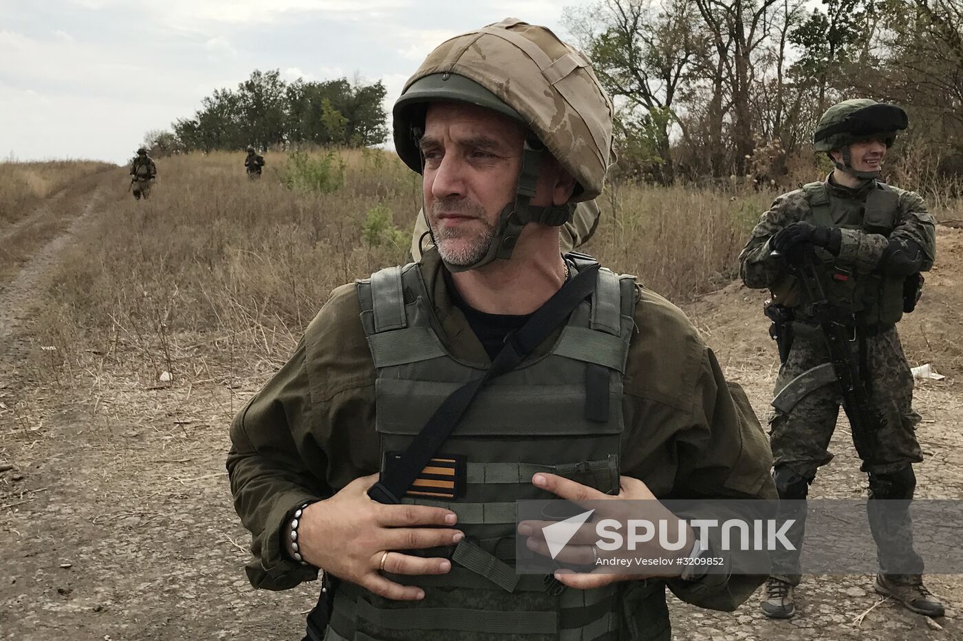 Servicemen at Donetsk People's Republic's special purpose regiment
