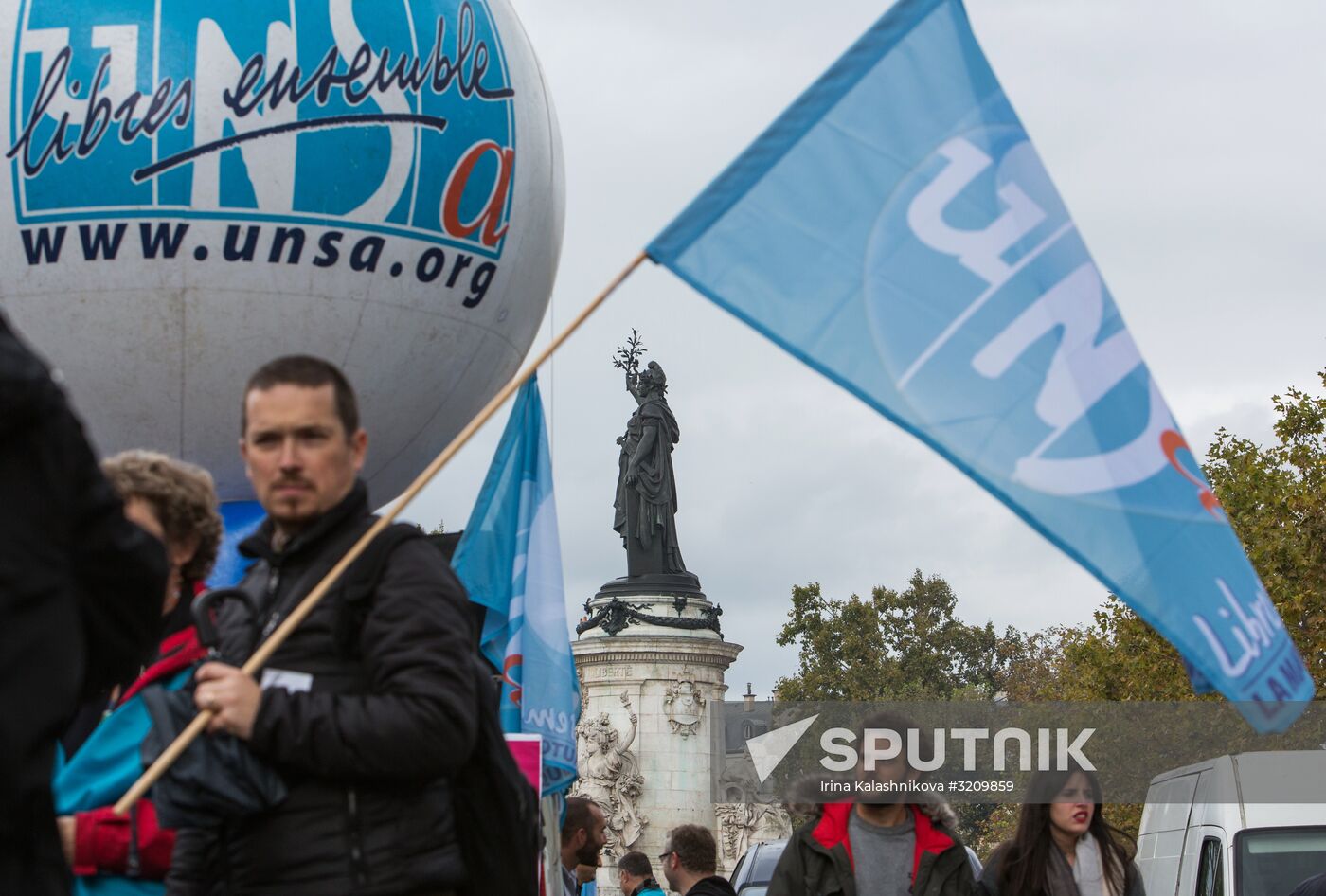 Protest rally against labor reform in Paris