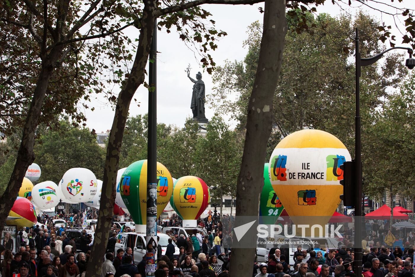 Protest rally against labor reform in Paris