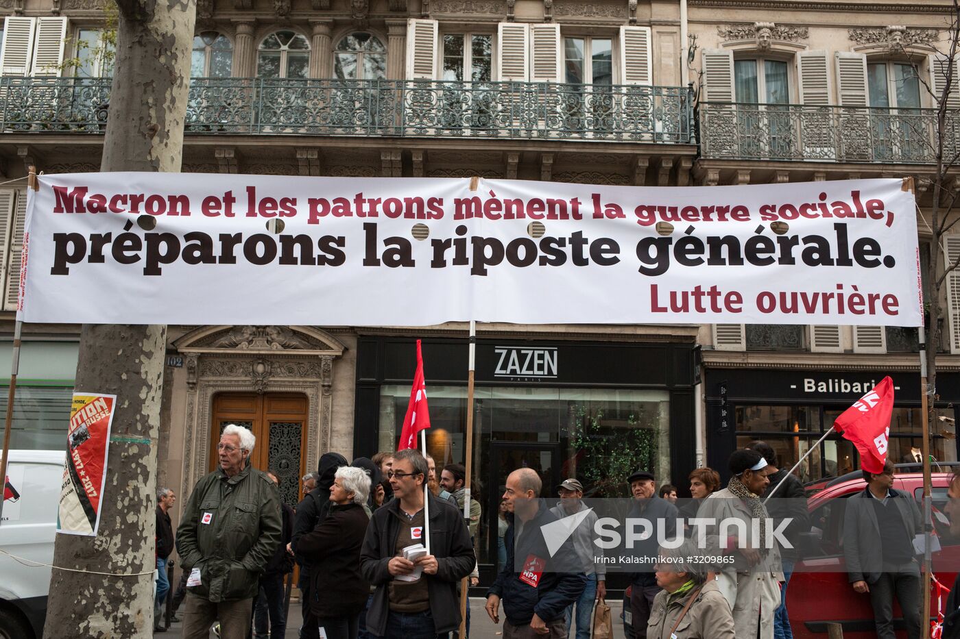 Protest rally against labor reform in Paris