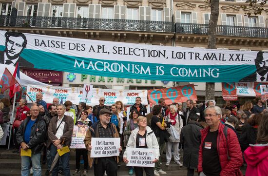 Protest rally against labor reform in Paris