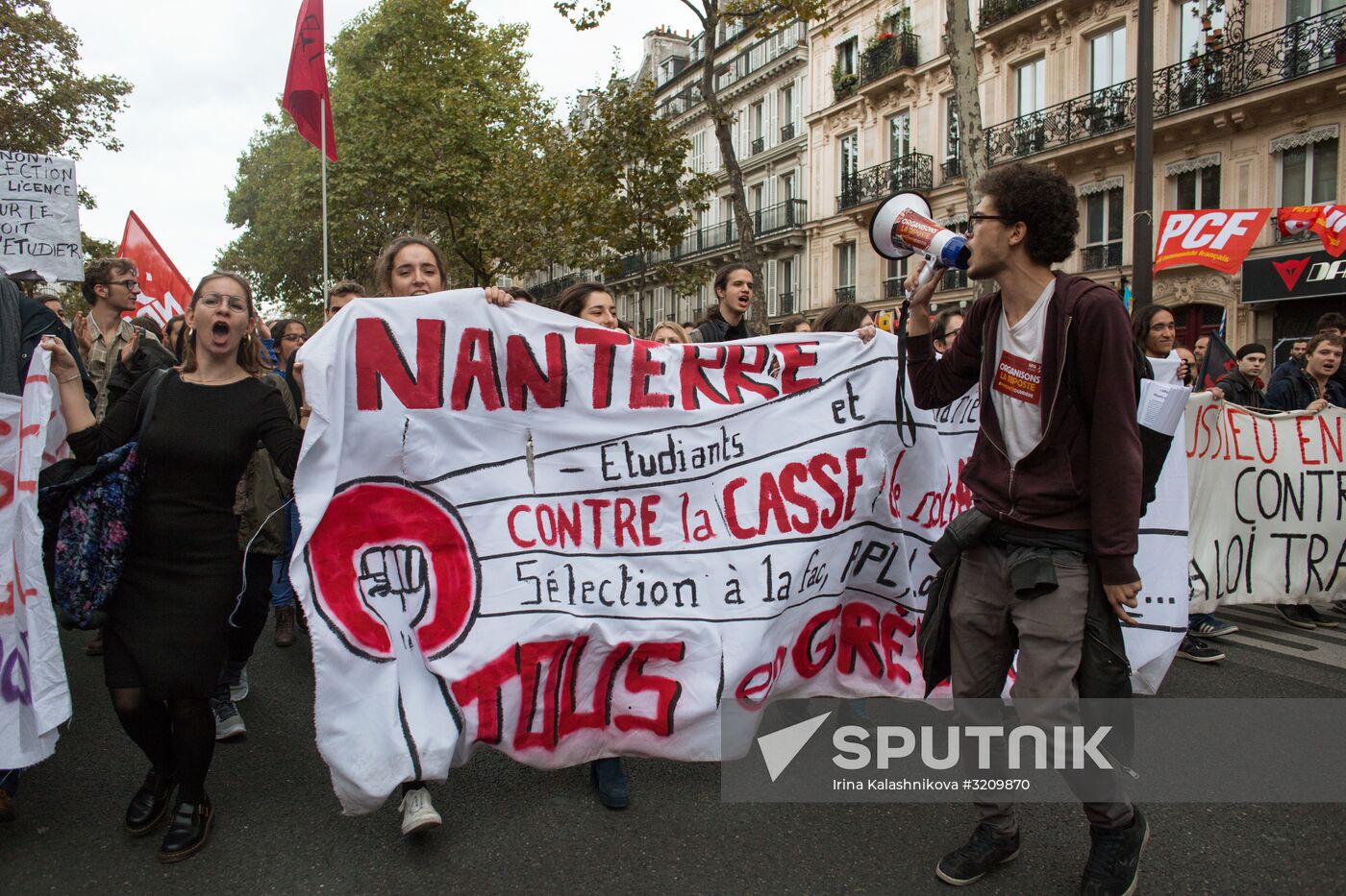 Protest rally against labor reform in Paris