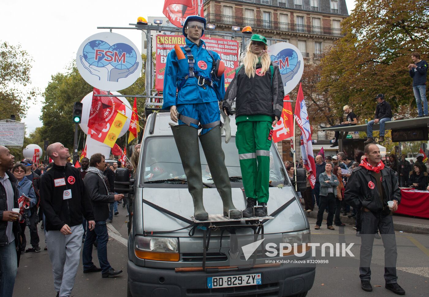 Protest rally against labor reform in Paris
