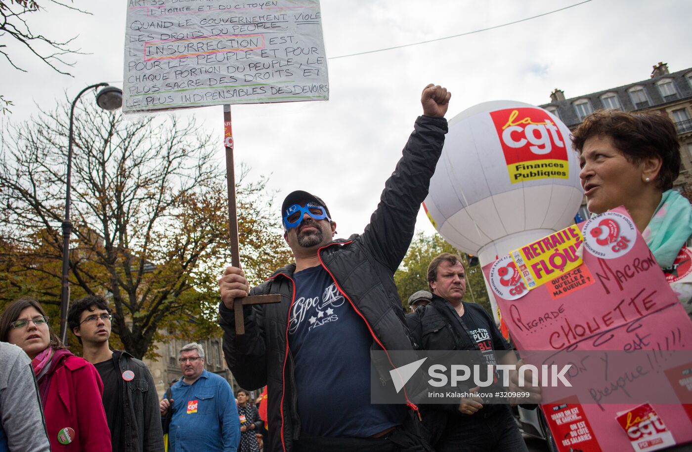 Protest rally against labor reform in Paris