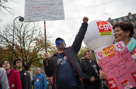 Protest rally against labor reform in Paris