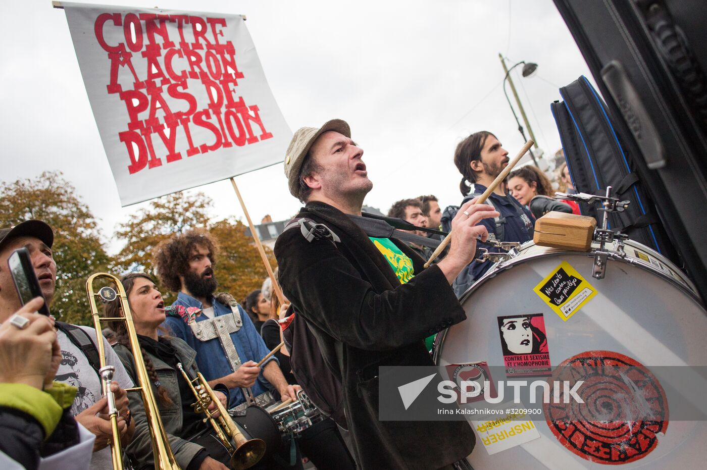 Protest rally against labor reform in Paris