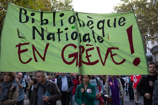 Protest rally against labor reform in Paris