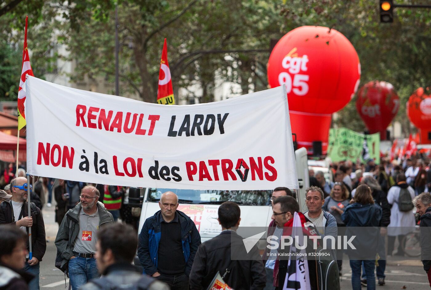 Protest rally against labor reform in Paris