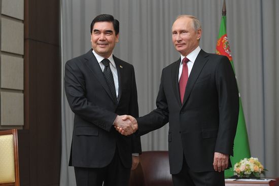 President Vladimir Putin meets with President of Turkmenistan Gurbanguly Berdimuhamedow