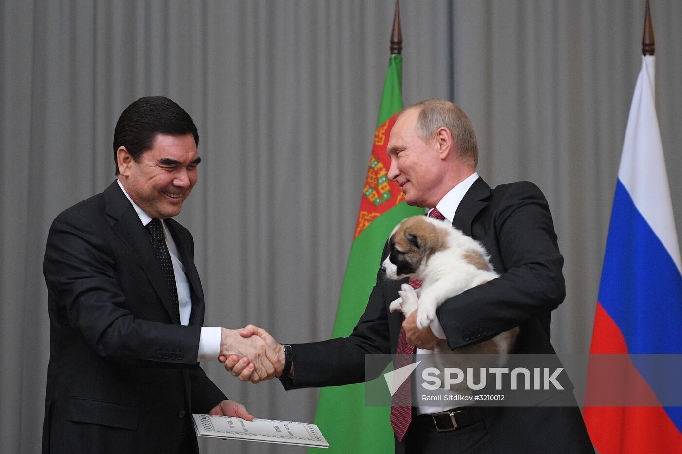 President Vladimir Putin meets with President of Turkmenistan Gurbanguly Berdimuhamedow