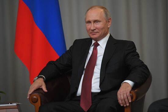 President Vladimir Putin meets with President of Turkmenistan Gurbanguly Berdimuhamedow