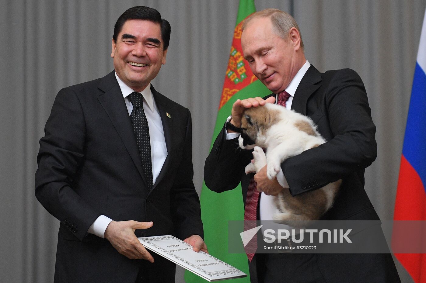 President Vladimir Putin meets with President of Turkmenistan Gurbanguly Berdimuhamedow