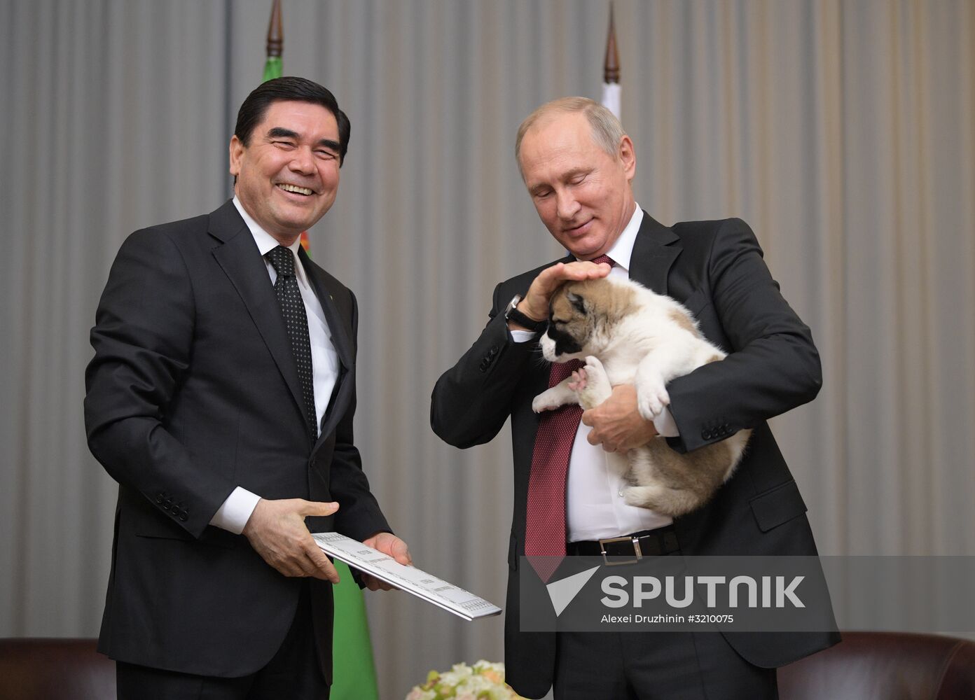 President Vladimir Putin meets with President of Turkmenistan Gurbanguly Berdimuhamedow