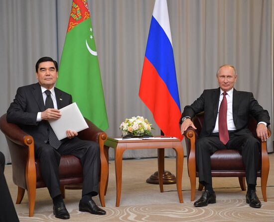 President Vladimir Putin meets with President of Turkmenistan Gurbanguly Berdimuhamedow