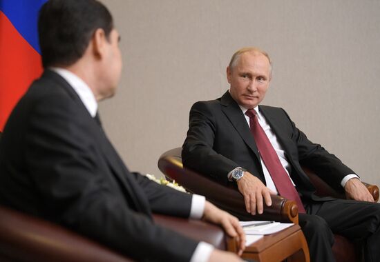 President Vladimir Putin meets with President of Turkmenistan Gurbanguly Berdimuhamedow