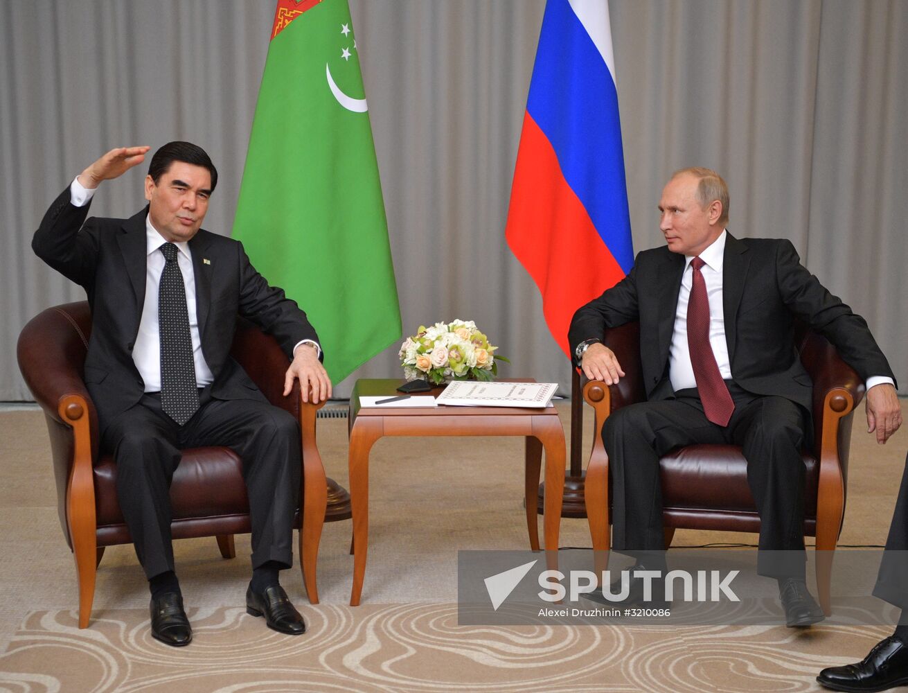 President Vladimir Putin meets with President of Turkmenistan Gurbanguly Berdimuhamedow
