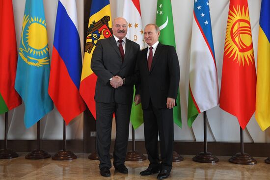 President Vladimir Putin at CIS Council of Heads of State Meeting