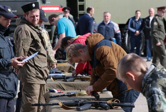 Conscript Day patriotic campaign in Simferopol